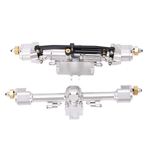 EVTSCAN RC -Autometallmetall vorne Heck -Portalachse -Aluminiumlegierung für axial 1/24 SCX24 Performance Upgrade (Silver) von EVTSCAN