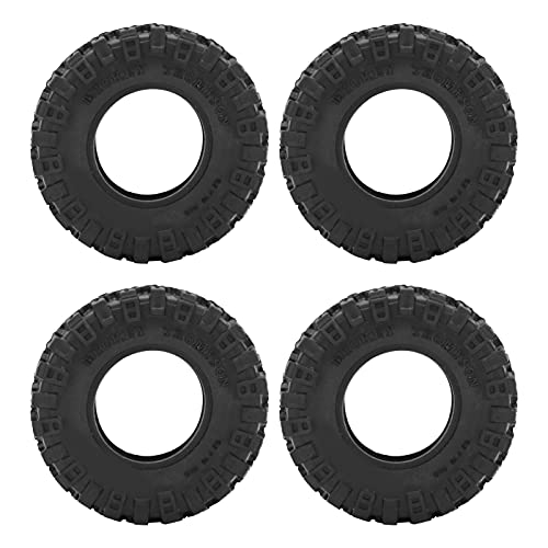 EVTSCAN RC -Autoreifen Gummi -Schwarze Reifen für axiale SCX24 Fernbedienungssteuerung Gummireifen für RC -Auto (A) von EVTSCAN