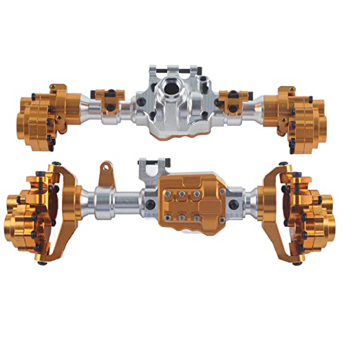 EVTSCAN RC -Autozubehörmodifizierungsteile Hochwertig vordere Hinterachse Traxxas4-4 Gold Metall von EVTSCAN