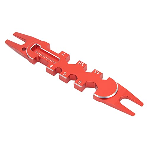 EVTSCAN RC -Ballentferner Multifunktions -Aluminium -Legierung Universal Reparaturwerkzeug für RC -Autokugel Endentfernung 4mm 4,5 mm 5 mm 5,5 mm 7 mm 8mm Ball (Red) von EVTSCAN