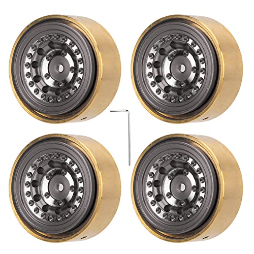 EVTSCAN RC Beadlock Wheel Wheel Aluminiumlegierung Messing Gewicht Block Watchman FCX24 1/18 1/24 RC -Auto (Ti Color) von EVTSCAN