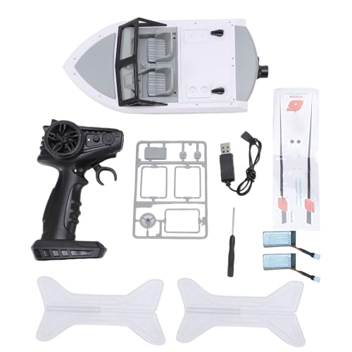 EVTSCAN RC -Boot Schnellgeschwindigkeit bürstenloser Motor regenproof wiederaufladbares RC Rennboot für Kinder Jungen Mädchen (2 Batterien) von EVTSCAN