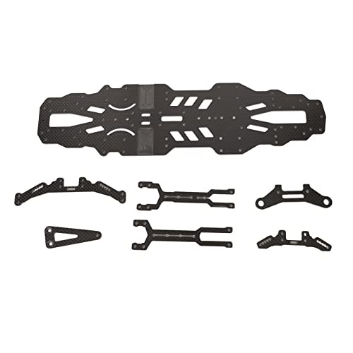 EVTSCAN RC Car Carbon Fiber Chassis Plate Hohe Flexibilität Ersatzkit für SNRC R3G 1:10 RC Station Wagon (Black) von EVTSCAN