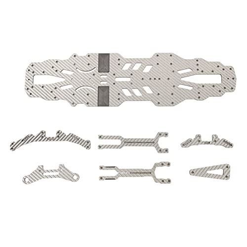 EVTSCAN RC Car Carbon Fiber Chassis Plate Hohe Flexibilität Ersatzkit für SNRC R3G 1:10 RC Station Wagon (Silver SSG) von EVTSCAN