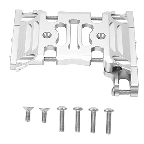 EVTSCAN RC Car Center Getriebeplatte Aluminiumlegierung Verschleiß Hochfest Leuchtgetriebemontage Basis für axiales 1/10 Auto (Silver) von EVTSCAN
