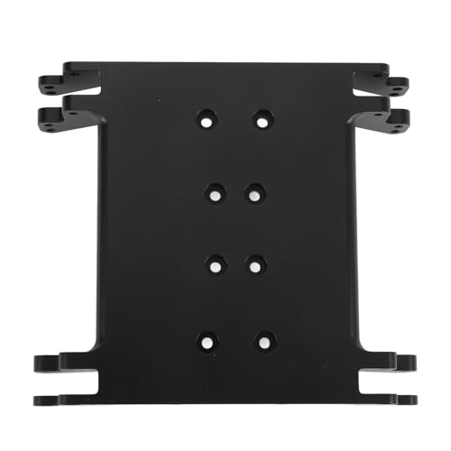 EVTSCAN RC Car Chassis Skid Plate Aluminium Legierung Leichtes mehrfacher Löcher RC Getriebe Chassis Skid -Platte für RR10 1/10 RC -Auto (Schwarz) von EVTSCAN