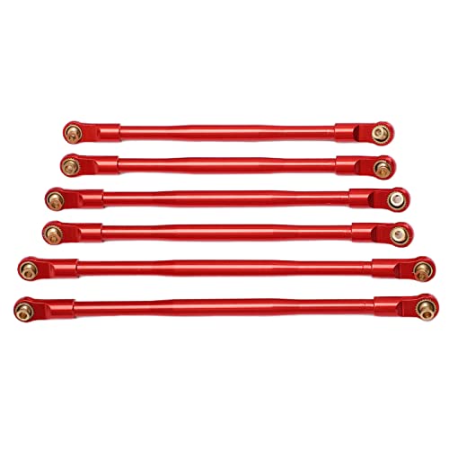 EVTSCAN RC Car Metal Metall Pull -Stange -Verschleißfonds -Links für axiale RBX10 1/10 RC Crawler eingestellt (Red) von EVTSCAN