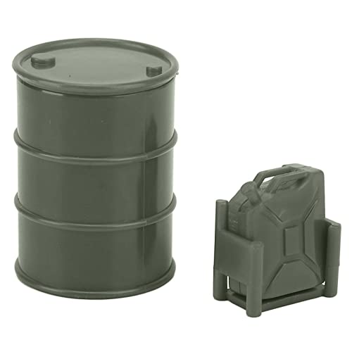 EVTSCAN RC Car Simulationsdekoration Professional Leichtes RC Oil Drum Kraftstofftank für 1/24 RC -Auto (Dark Green) von EVTSCAN