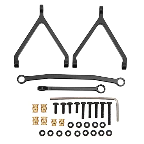 EVTSCAN RC Chassis Links Lenkstäbe Aluminiumlegierung Upgrade -Teile für FMS FCX24 1/24 Crawler (Black) von EVTSCAN