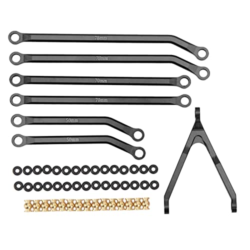 EVTSCAN RC Chassis Rod Kit Aluminium Link -Aktualisierung für Axial SCX24 AXI00005 1/24 Auto (Black) von EVTSCAN