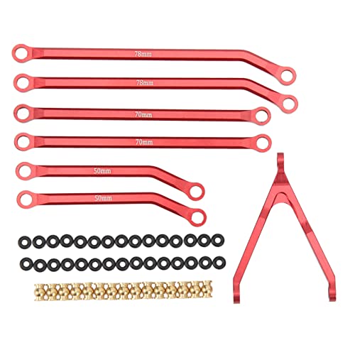 EVTSCAN RC Chassis Rod Kit Aluminium Link -Aktualisierung für Axial SCX24 AXI00005 1/24 Auto (Red) von EVTSCAN