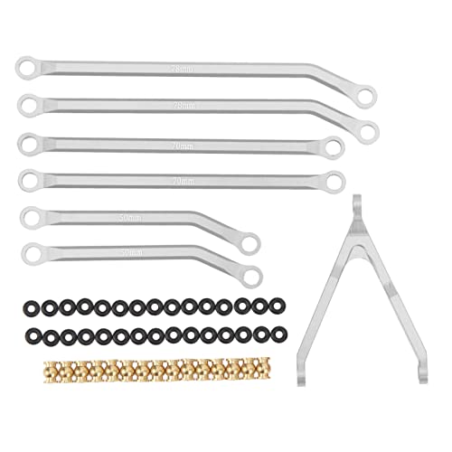 EVTSCAN RC Chassis Rod Kit Aluminium Link -Aktualisierung für Axial SCX24 AXI00005 1/24 Auto (Silver) von EVTSCAN
