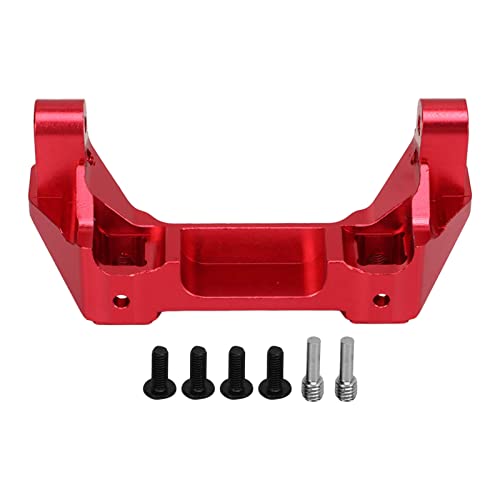 EVTSCAN RC Crawler Car Stoßstangenstrahl Heck Aluminiumlegierung Portalacheteile für Fernbedienungskletternwagen (Rot) von EVTSCAN
