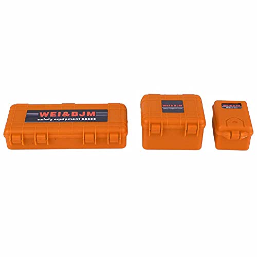 EVTSCAN RC Crawler Simulation Tools Box Gepäck Koffer Dekoration D90 für 4 SCX10 90046, Rot Schwarz Orange (Orange) von EVTSCAN