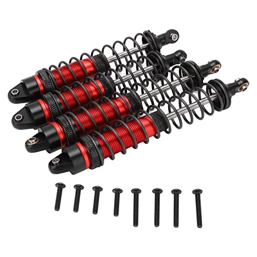 EVTSCAN RC Front Heck -Stoßdämpfer Hochleistungs elastisches Feder Design Stabile Fahr Aluminiumlegierung Material Passt Arrma 1/10 Auto -Enthusiasten (Red) von EVTSCAN