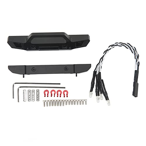 EVTSCAN RC Front Heck -Stoßstangen Aluminiumlegierung Easy Installation RC Stoßfänger mit LED -Leuchten 1/24 RC -Autos Schwarz EVTSCAN RC Front Heck -Stoßstangen Aluminiumlegierung Easy Installation RC Stoßfänger mit LED -Leuchten 1/24 RC -Autos Schwarz von EVTSCAN