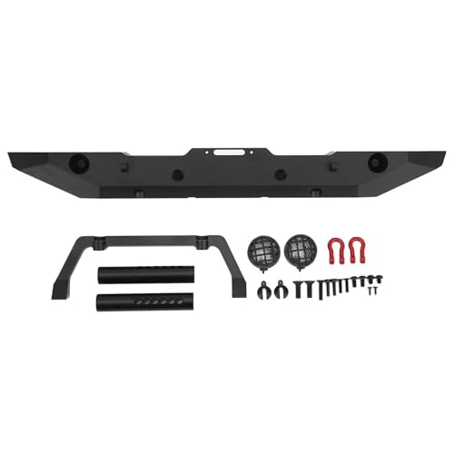 EVTSCAN RC Front Stoßstange Aluminiumlegierung Upgrade -Teileplatte für axiale SCX6 1/6 Autoschutz (Black) von EVTSCAN