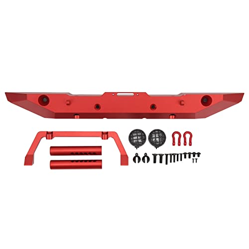 EVTSCAN RC Front Stoßstange Aluminiumlegierung Upgrade -Teileplatte für axiale SCX6 1/6 Autoschutz (Red) von EVTSCAN