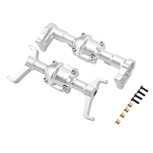 EVTSCAN RC Front- und Hinterachergehäuse Aluminiumlegierung CNC -Achsengehäuse für FMS FCX24 1/24 RC -Auto (Silver) von EVTSCAN