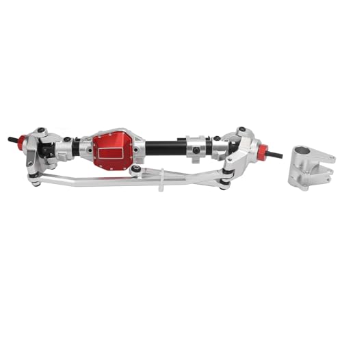 RC Frontachse Baugruppe Aluminium Edelstahl vordere Portalachse mit 27T 8T Interner Montagestangenhalterung für SCX10 Pro Silber von EVTSCAN