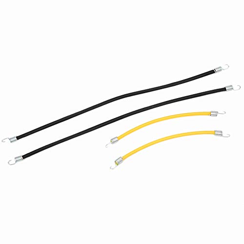 EVTSCAN RC Gepäckträgerseil, 4 Stück, Schwarz, Gelb, dehnbares Seil, dekoratives RC-Zubehör, Universal, Hsp, Redcat, Axial, Scx10, D90, Hpi von EVTSCAN