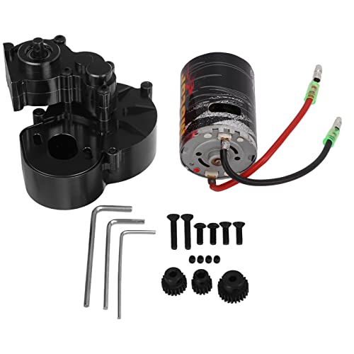 EVTSCAN RC-Getriebe-Getriebesatz, 60T-Motor, Motorgetriebe, AXIAL SCX10 1/10 RC-Auto, Hochleistungs-Upgrade-Kit (Black) von EVTSCAN