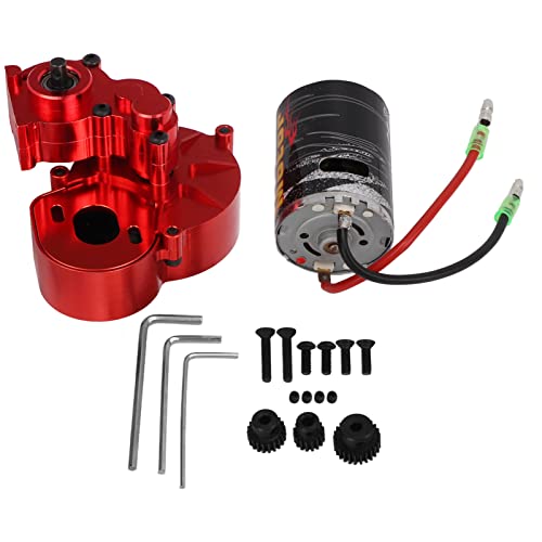 EVTSCAN RC-Getriebe-Getriebesatz, 60T-Motor, Motorgetriebe, AXIAL SCX10 1/10 RC-Auto, Hochleistungs-Upgrade-Kit (Red) von EVTSCAN