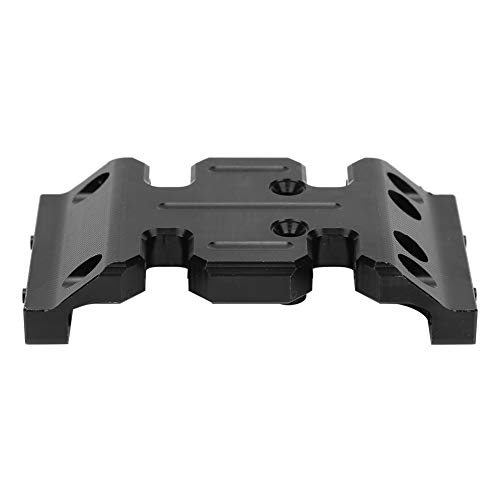 EVTSCAN RC -Getriebehalterhalter Ersatz hohe Qualität mit niedriger Dichte Aluminiumlegierung Schwarz/Silber RC -Zubehör für RGT Crawler EX86100 1/10 Auto (Black R86016BL) von EVTSCAN