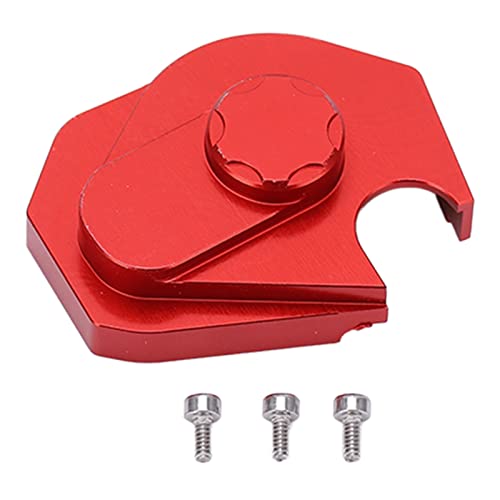 EVTSCAN RC Getriebekastenabdeckung Aluminium Anodierte Getriebemontage für axiale SCX24 1/24 RC Crawlerteile (Red) von EVTSCAN