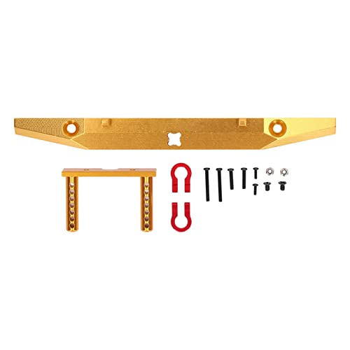 EVTSCAN RC Heck Stoßstange hohe Simulation Anti -Kollision Aluminiumlegierung Heck Stoßfänger RC Kletterauto für MN999 4 SCX10 AXIAL 103007 (Light Gold) von EVTSCAN