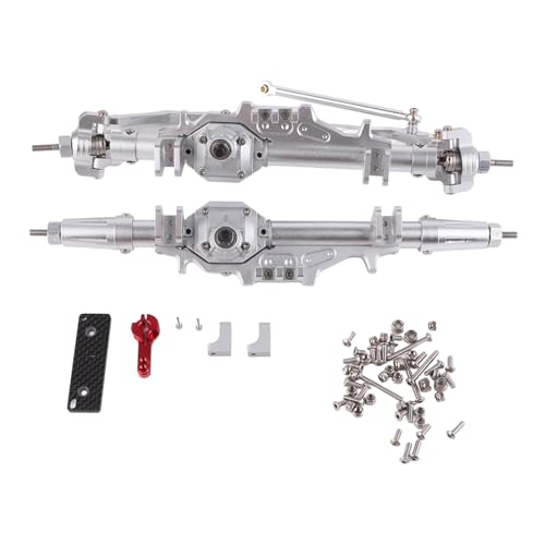 EVTSCAN RC -Hinterachse -Ersatzteile für Axial Wraith RR10 RC Kletterwagen, langlebige Aluminiumlegierung, Stahl Zahnrad, 1:10 Skala (Silber) von EVTSCAN