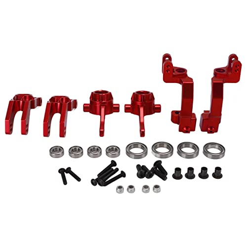 EVTSCAN RC -Lenkungskit Aluminiumlegierung C Block Lenkung Knöchel Hinterachträger Setzen Sie Hochleistungs -Upgrade für arrma Typhon 1/10 RC -Auto (Red) von EVTSCAN