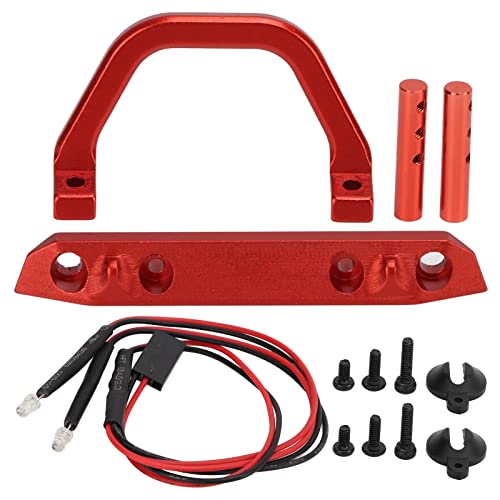 EVTSCAN RC Metal Aluminium vordere Stoßfänger LED LED LICHT RC Accessoires AXIAL SCX24 1/24 Fernbedienungsauto (Red R) von EVTSCAN