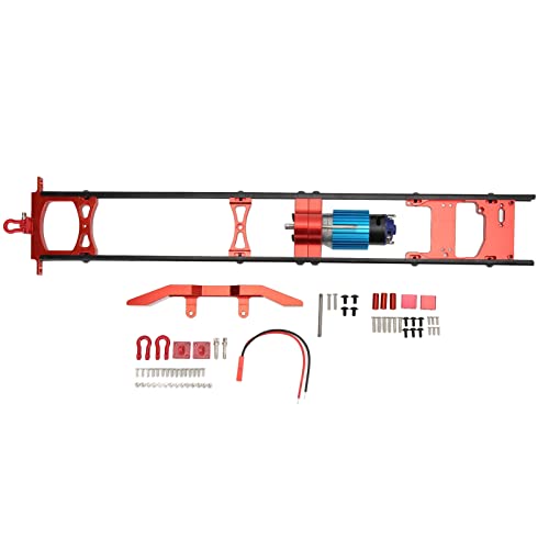 EVTSCAN RC Metal Chassis Hochsimuliert Fernbedienungsauto -Zubehör Naughty Dragon B16R 1 Aluminiumlegierung Silber Größe 76 mm 405 mm 45 mm (Red) von EVTSCAN