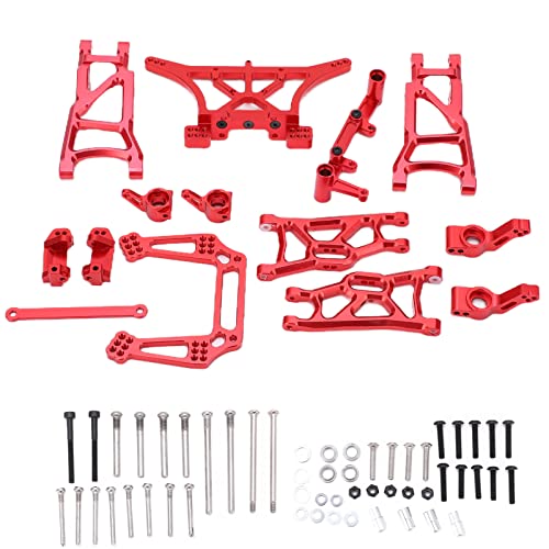 EVTSCAN RC Metal Upgrade Accessoires RC vordere Hinterradaufhängung Arm Lenkung Cup Kit Slash 2WD -Anzug für 1/10 RC (Red) von EVTSCAN