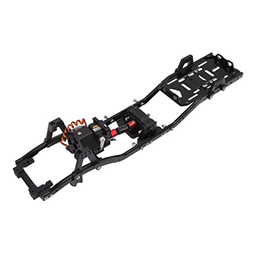 EVTSCAN RC -Metall -Chassis 313mm Radstand 2 Geschwindigkeitsmodus 3 Kanal -Sender Aluminiumlegierung RC -Rahmen für axiales SCX10 1/10 RC -Auto (Black) von EVTSCAN