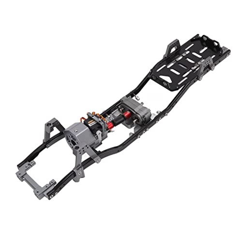 EVTSCAN RC -Metall -Chassis 313mm Radstand 2 Geschwindigkeitsmodus 3 Kanal -Sender Aluminiumlegierung RC -Rahmen für axiales SCX10 1/10 RC -Auto (Ti Color) von EVTSCAN