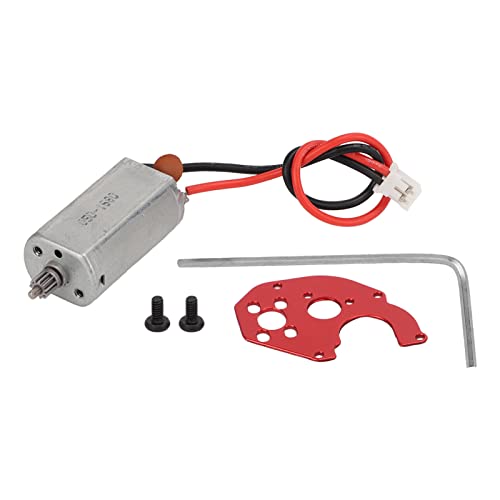 EVTSCAN RC -Motor Stabiler haltbarer Metall niedriger Reibung niedriger Rausch hoher Genauigkeit SCX24 Bürstenmotor für 1/24 RC -Auto (Rot) von EVTSCAN