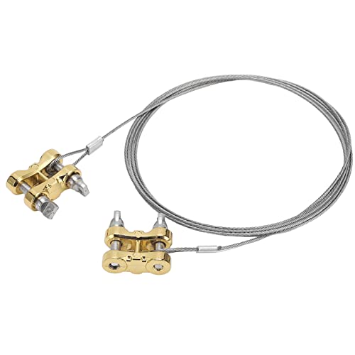 EVTSCAN RC -Schleppseil -Kit Aluminiumlegierung Simulationsanhänger Kettenschleppseil mit Stoßstangenschlepphaken für 1/10 RC -Auto -LKW -Crawler (Gold) von EVTSCAN