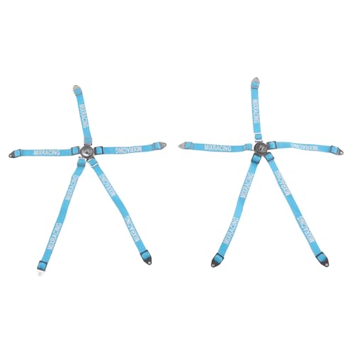 EVTSCAN RC -Simulation Sicherheitsgurt Metall Nylon Seilssimulationsgürtel Axial 1/10 90018 RC -Kurs LKW rot blau schwarz tragbares leichtes Gewicht (Blue) von EVTSCAN