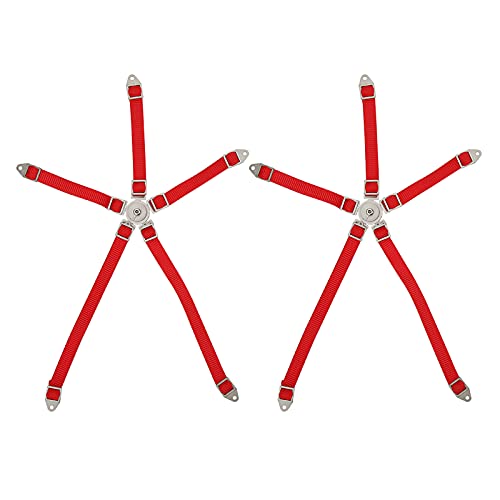 EVTSCAN RC -Simulation Sicherheitsgurt Metall Nylon Seilssimulationsgürtel Axial 1/10 90018 RC -Kurs LKW rot blau schwarz tragbares leichtes Gewicht (Red) von EVTSCAN