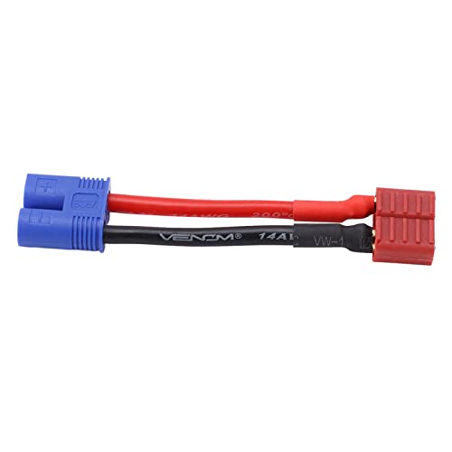 EVTSCAN RC -Stecker Weiches Silikonkabel T -Form weiblicher Stecker zum EC3 -Stecker -Adapter für Fernbedienungsauto -Flugzeugflugzeugschiffmodell von EVTSCAN