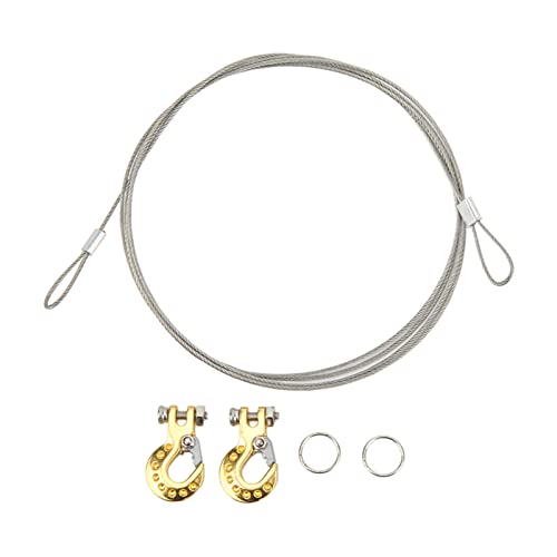 EVTSCAN RC Tow Hooks RC Winch Accessoires Kettenhaken Aluminiumlegierungen attraktiv für SCX10 Winch Hook (Gold) von EVTSCAN