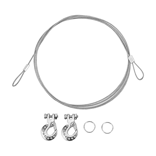 EVTSCAN RC Tow Hooks RC Winch Accessoires Kettenhaken Aluminiumlegierungen attraktiv für SCX10 Winch Hook (Silver) von EVTSCAN