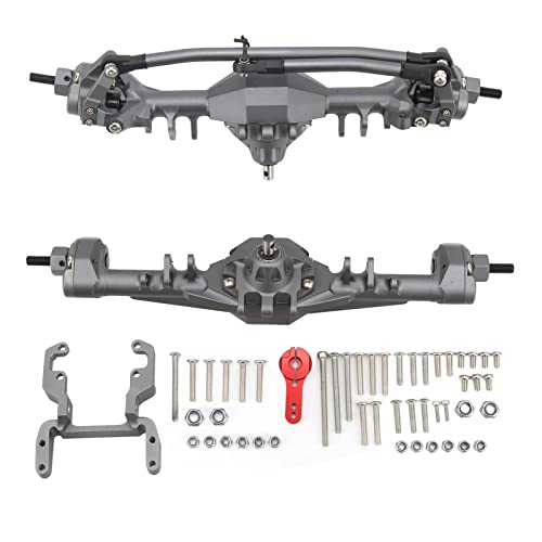 EVTSCAN RC Vorderachse Hinterachse Aluminium Legierung Set für Axial Scx10II Rgt 86100 Redcat Gen8 Hohe Leistung Klettern Erhöhung Kit (Grey) von EVTSCAN