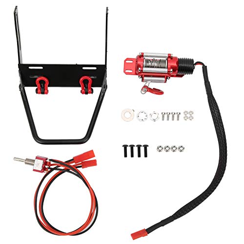 EVTSCAN RC Winch Stoßfänger -Kit -Upgrade für SCX10 1:10 RC Crawler Cool Exquisit Decoration Red Electric Aluminium Legierung Schwarz Fernbedienungssteuerklettern EVTSCAN RC Winch Stoßfänger -Kit -Upgrade für SCX10 1:10 RC Crawler Cool Exquisit Decoration Red Electric Aluminium Legierung Schwarz Fernbedienungssteuerklettern von EVTSCAN