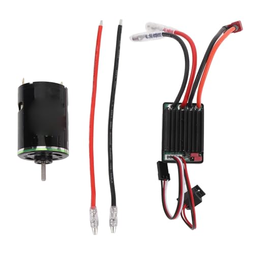 EVTSCAN RC gebürstetem Motor ESC Set High Torsion Water 320A Esc leistungsfähig für 1/10 RC Crawler Car Kupfereisen Kunststoff (45t) von EVTSCAN