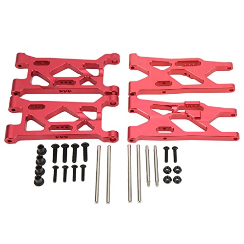 EVTSCAN RC vorderen hinteren unteren Suspension Arm Ersatz RC Accessoires Metall Swing Arm Kit Leicht für Losi Lasernut U4 1/10 Fernbedienungsauto (Red) von EVTSCAN