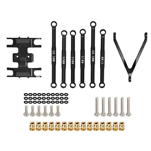 EVTSCAN SCX24 Aluminiumlegierung Bongut Stange Kit Leichte Gewicht Exquisites Design 1/24 Axial SCX24 RC -Autowartung (Black) von EVTSCAN
