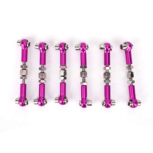 EVTSCAN Servos Link -Spurstange Set einstellbare Präzisionskontrollleistung 6PCs für RC -Auto 1/10 Zubehör (Purple) von EVTSCAN